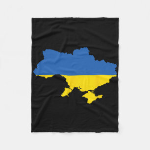 Ukrainian Flag Vintage Heritage 3  Fleece Blanket