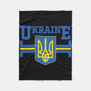 Ukrainian Flag Vintage Heritage 5  Fleece Blanket