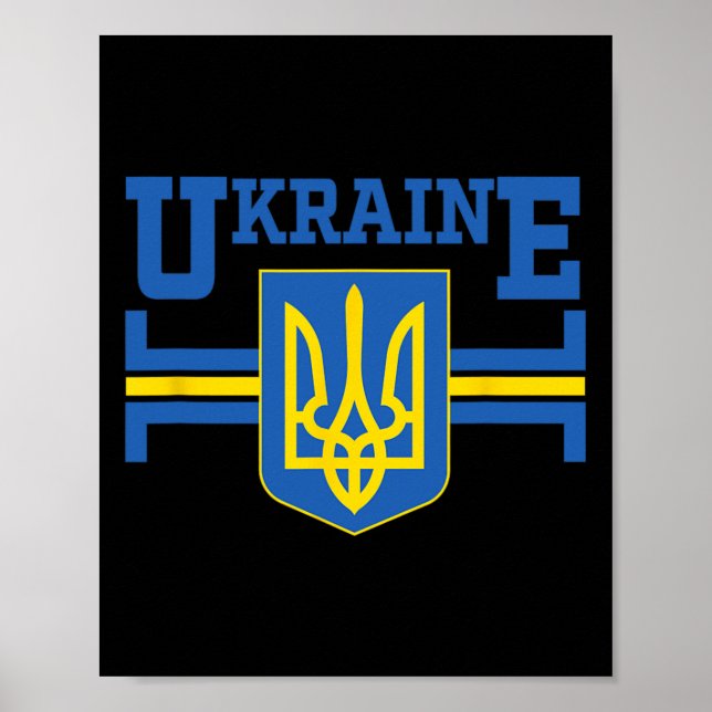 Ukrainian Flag Vintage Heritage 5  Poster (Front)