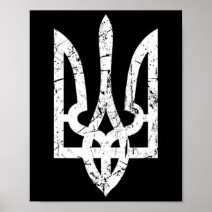 Ukrainian Flag With Crest Ukraine  Poster