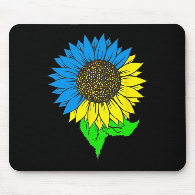 Ukrainian Flag With Sunflower Ukraine  Mouse Pad (Front)