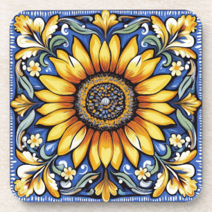 Ukrainian floral folk art  coaster