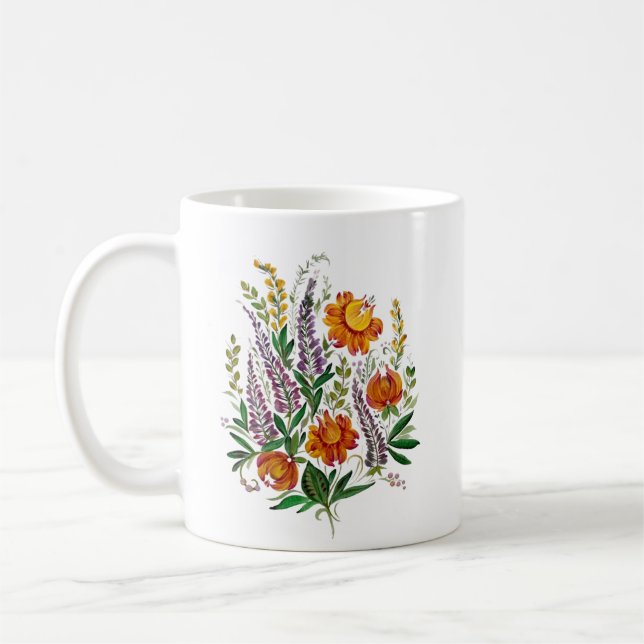 Ukrainian flowers Mug (Left)