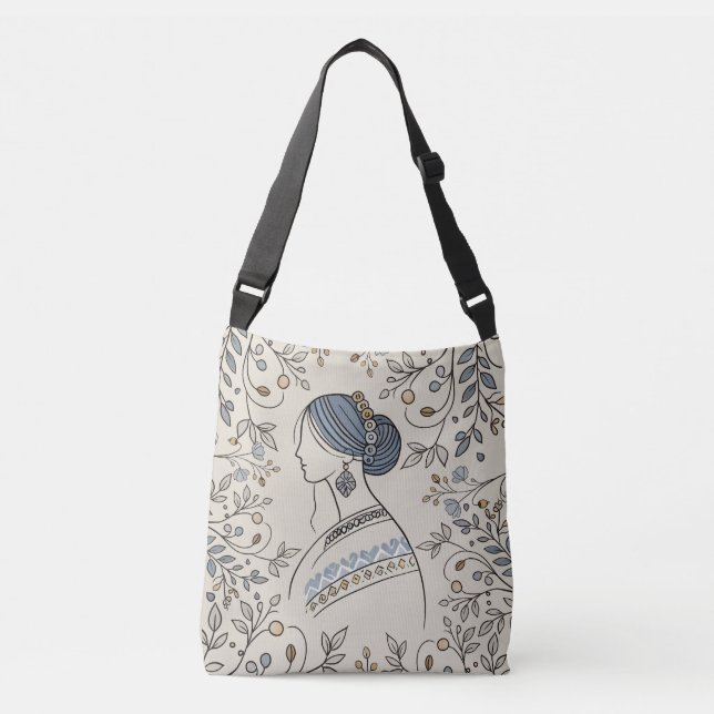 Ukrainian Folk Art Crossbody Bag (Front)