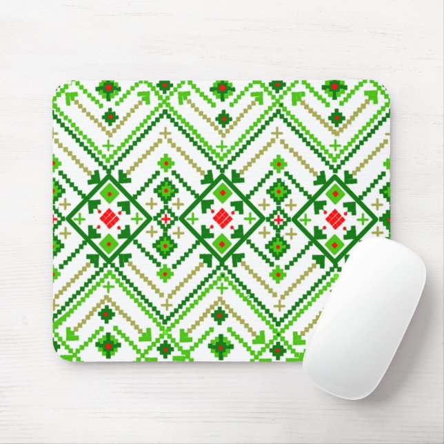 Ukrainian Folk Art Inspired Mouse Pad (With Mouse)