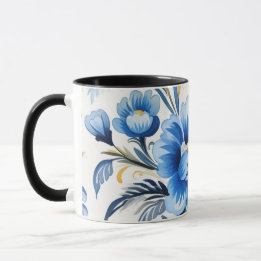 Ukrainian folk art pattern mug