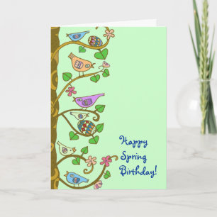 Ukrainian Folk Art Spring Birthday Card