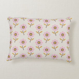 Ukrainian Folk Cross Stitch Embroidery Floral  Accent Pillow