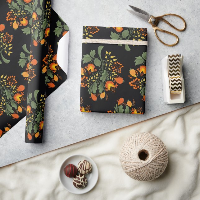 Ukrainian folk floral pattern. Ukraine Wrapping Paper (Crafts)