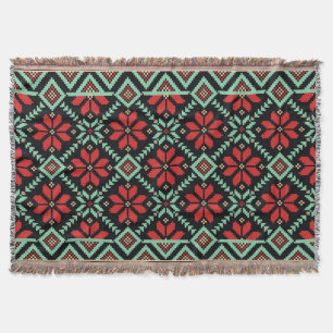 Ukrainian folk seamless pattern Throw Blanket