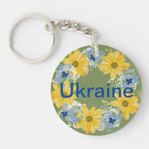 Ukrainian Folklore Wreath Cultural Heritage Keychain