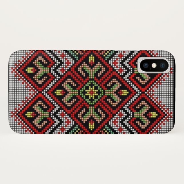 Ukrainian Geometric Embroidery iPhone Galaxy Case (Back (Horizontal))