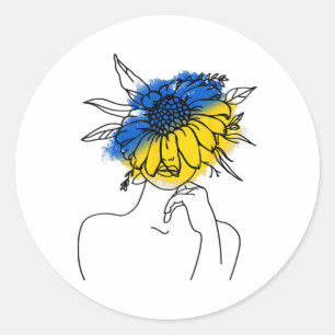 Ukrainian Girl 2 Classic Round Sticker