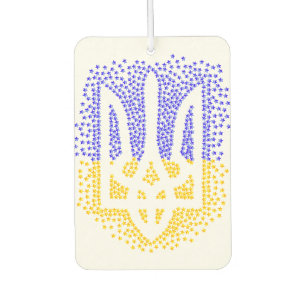 Ukrainian heraldry trident tryzub scattering stars air freshener