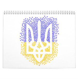 Ukrainian heraldry trident tryzub scattering stars calendar