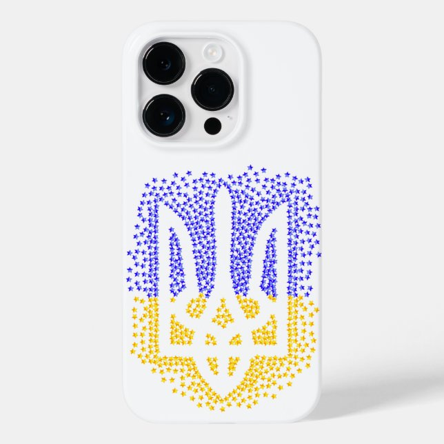 Ukrainian heraldry trident tryzub scattering stars Case-Mate iPhone case (Back)