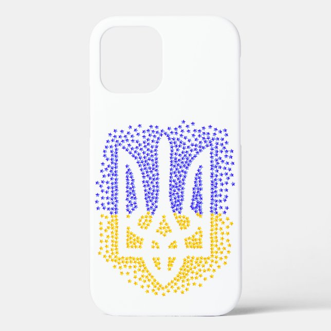 Ukrainian heraldry trident tryzub scattering stars Case-Mate iPhone case (Back)