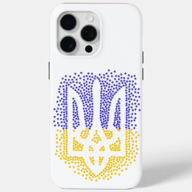 Ukrainian heraldry trident tryzub scattering stars Case-Mate iPhone case (Back)