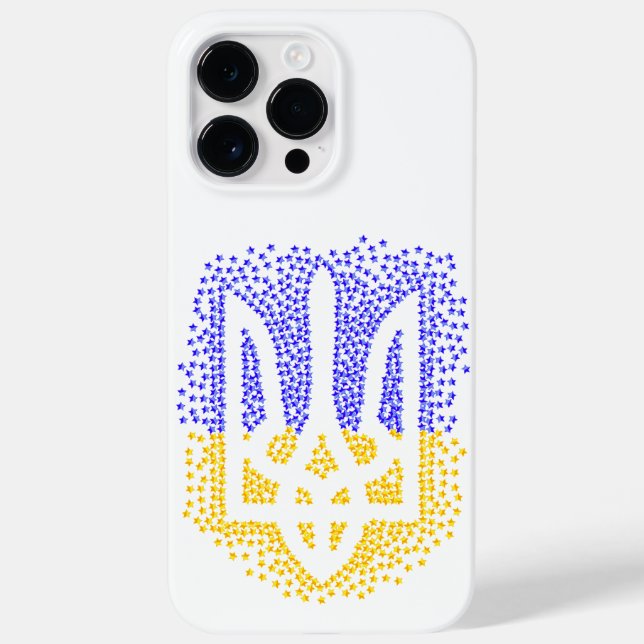 Ukrainian heraldry trident tryzub scattering stars Case-Mate iPhone case (Back)