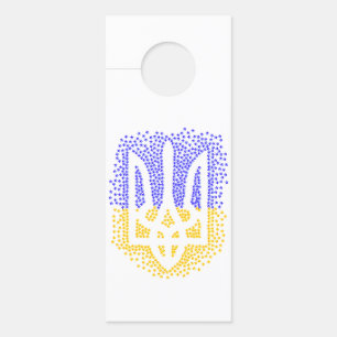 Ukrainian heraldry trident tryzub scattering stars door hanger