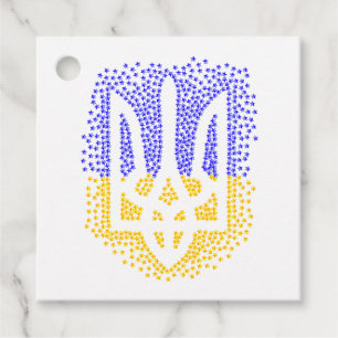 Ukrainian heraldry trident tryzub scattering stars favour tags