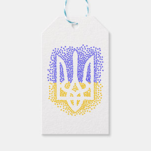 Ukrainian heraldry trident tryzub scattering stars gift tags