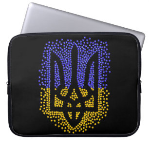 Ukrainian heraldry trident tryzub scattering stars laptop sleeve