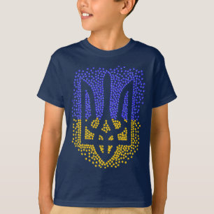 Ukrainian heraldry trident tryzub scattering stars T-Shirt
