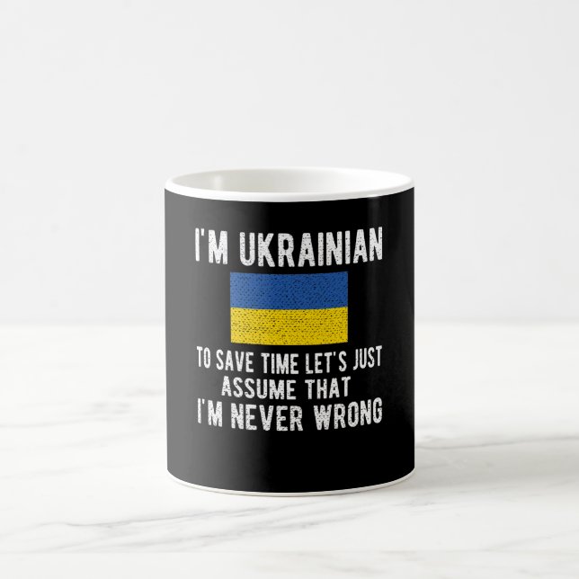 Ukrainian Heritage Ukraine Roots Ukrainian Flag Coffee Mug (Center)
