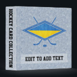 Ukrainian Ice Hockey Ukraine Flag Binder<br><div class="desc">Customize your own 3 ring sports binder! To customize: Change the text by typing in the boxes to the right side of the binder image. You may need to click on the little thumbnail images below the main image to switch to the spine and front views of the binder, to...</div>