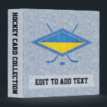 Ukrainian Ice Hockey Ukraine Flag Binder<br><div class="desc">Customize your own 3 ring sports binder! To customize: Change the text by typing in the boxes to the right side of the binder image. You may need to click on the little thumbnail images below the main image to switch to the spine and front views of the binder, to...</div>