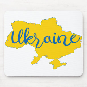 Ukrainian map and lettering   mouse pad