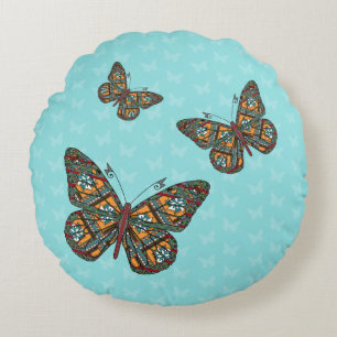 Ukrainian Monarch Round Pillow