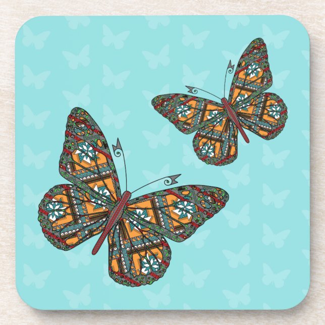 Ukrainian Monarch Square Coaster (Front)