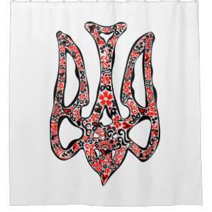 Ukrainian national emblem trident tryzub stylized