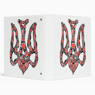 Ukrainian national emblem trident tryzub stylized binder