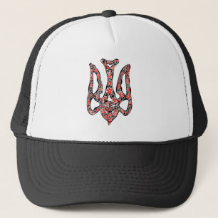 Ukrainian national emblem trident tryzub stylized trucker hat