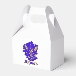 Ukrainian national symbol tryzub made of wheat ear favor box