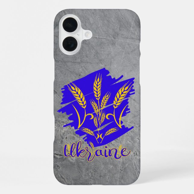 Ukrainian national symbol tryzub made of wheat ear iPhone case (Back)