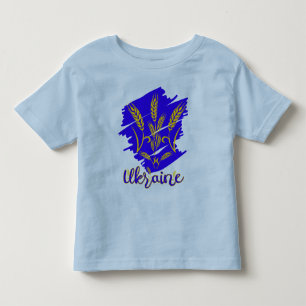 Ukrainian national symbol tryzub made of wheat ear toddler t-shirt