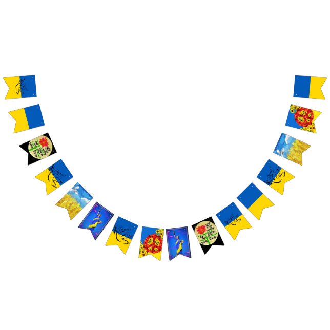 Ukrainian PEACE  Bunting Flags (All)