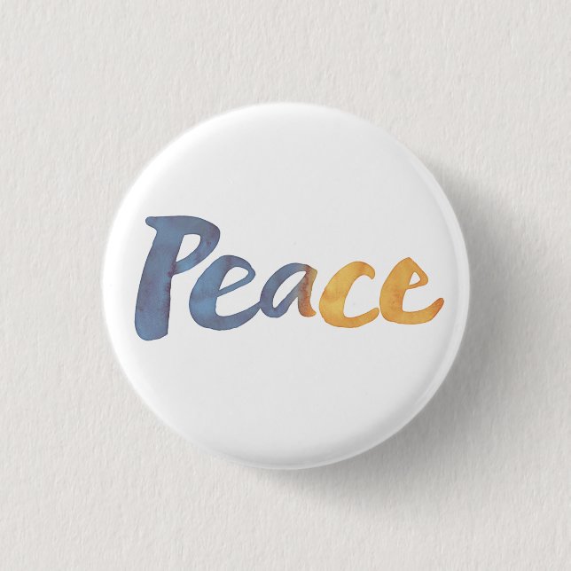Ukrainian - PEACE Ukraine Anti-War Freedom         1 Inch Round Button (Front)