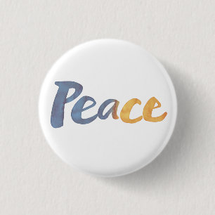 Ukrainian - PEACE Ukraine Anti-War Freedom 1 Inch Round Button
