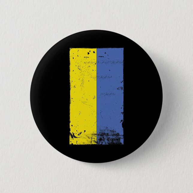 Ukrainian Pride Travel Vacation Ukraine Flag  2 Inch Round Button (Front)