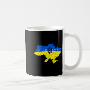 Ukrainian Pride Tryzub Ukraine Map Vintage Retro F Coffee Mug