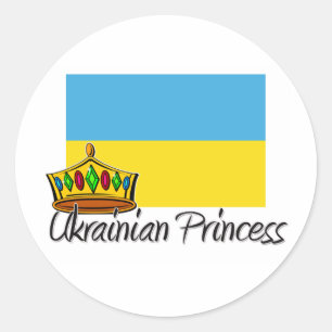 Ukrainian Princess Classic Round Sticker