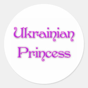 Ukrainian Princess Classic Round Sticker