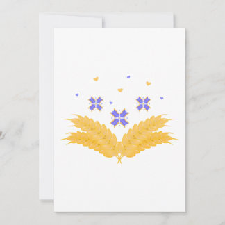 Ukrainian print - embroidery and grain invitation