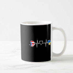 Ukrainian Puerto Rico Flag - Ukraine Puerto Rican  Coffee Mug