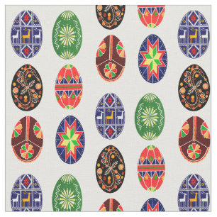 Ukrainian pysanky Easter eggs Fabric